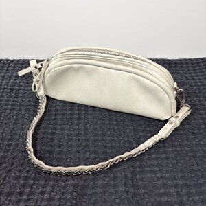 Zara Moon  Shoulder Silver Chain Mini Bag Off White